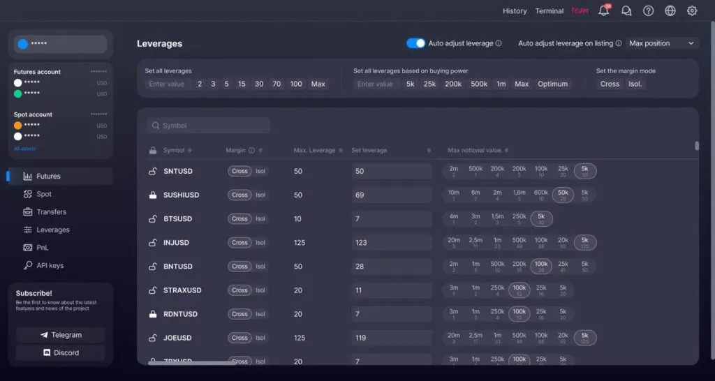 Vataga Crypto — экран интерфейса 4